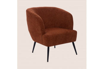 Fauteuil de salon en velours chiné - ELVA