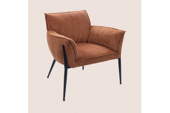 Fauteuil de salon en velours chenille - BRIT