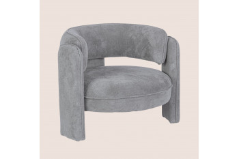 Fauteuil design arrondi en tissu - AUBIN