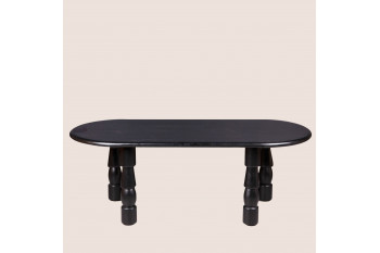Table basse ovale en bois style ethnique L115 - RUNDU