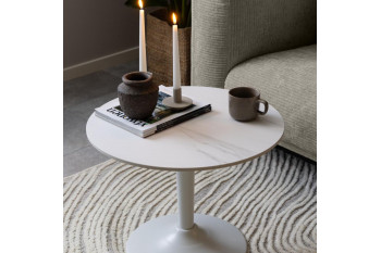 Table basse ronde en céramique et métal D60 - MARSA