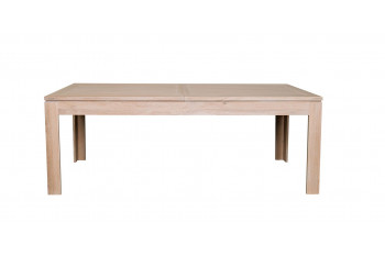 Table moderne extensible BOSTON L200/280 - bois chêne blanchi massif