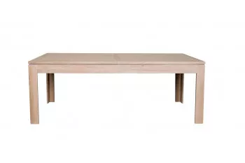 Table moderne extensible bois chêne blanchi massif L200/280 - BOSTON