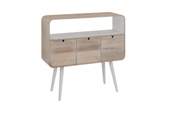 CONSOLE 3 TIROIRS EN BOIS RETRO